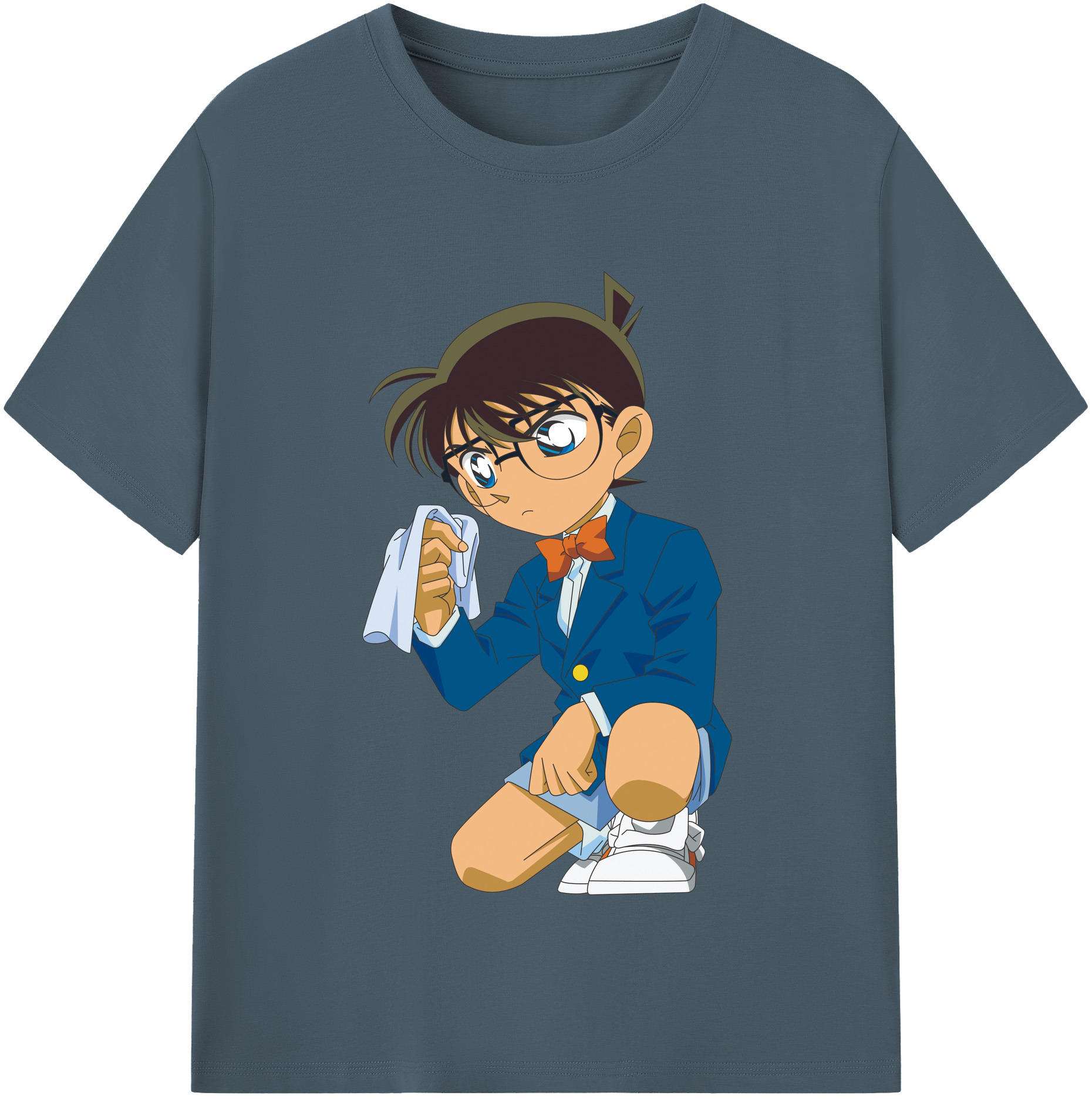 （画像用） 名探偵コナン 江戸川 コナン Detective Conan Conan Edogawa 綿100％半袖Tシャツ（フロントプリント）
